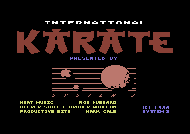 World Karate Championship screenshot 2 for Commodore 64